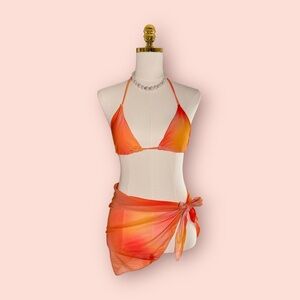 Amazon Sunset Orange Bikini with Wrap